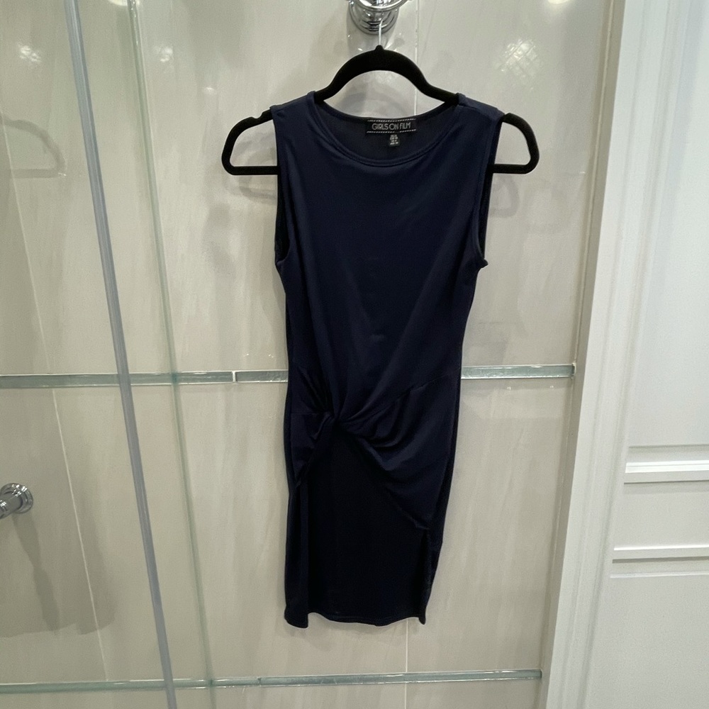 Navy fitted dress
